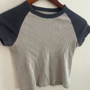 Gray and Black Raglan T-Shirt